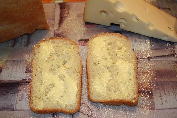Гриль-сэндвич с сыром. Этапы приготовления